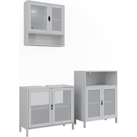 Conjunto de muebles de baño de 3 piezas Liora, Blanco, 3 partes, Vicco (1/5)