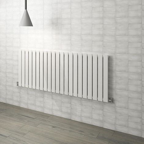 Flat Panel Radiator 600x1428mm White Single Horizontal Modern Central Heating Radiators