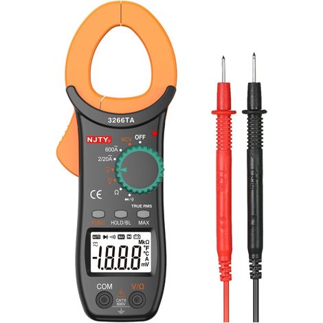 Digitales Zangenmessgerät 4000 Zählt Auto Range Multimeter mit NCV-Test AC/DC-Spannung AC-Strom Tragbares Handmultimeter LCD-Diaplay-Messwiderstand Kapazität Frequenzkontinuität (1/2)