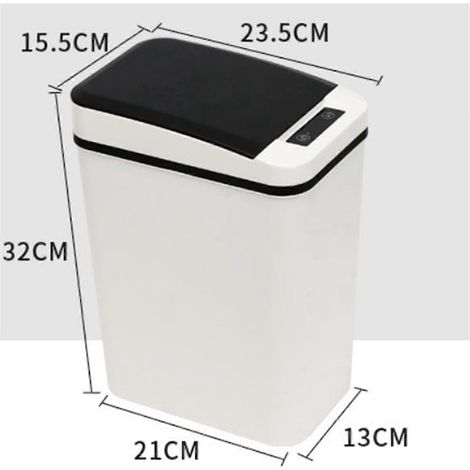 Poubelle de salle de bain sans contact, poubelle automatique à détecteur de mouvement (B)-- (1/5)