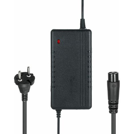 54.6V 2A Chargeur de scooter electrique Chargeur de batterie Liion Connecteur en ligne a 3 broches Adaptateur de charge rapide pour scooter electrique Kugoo M4, Noir (1/5)