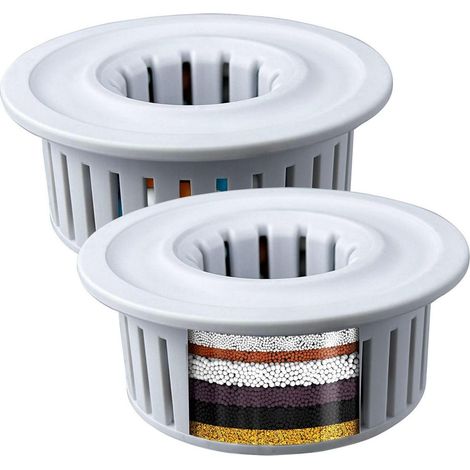 Lot de 2 cartouches filtrantes pour pommeau de douche, 15 étapes, anti-chlore, universelles (1/5)