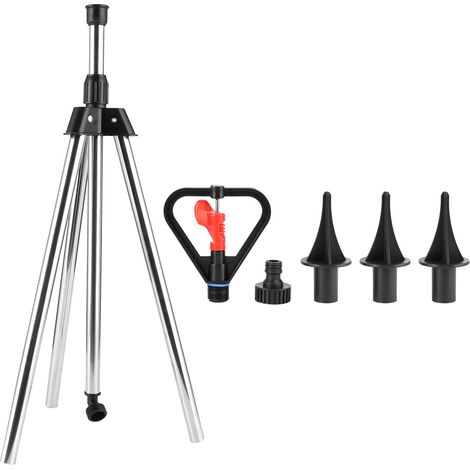 Arroseur trépied 360° réglable pour jardin et pelouse, outil d'irrigation orientable. (1/5)