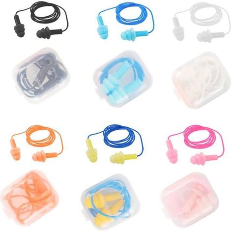 ecleanfy-lot-6-bouchons-d-oreille-silicone-avec-corde-protection-anti-bruit-et-natation-confortable-et-reutilisable-securite-nage-227622371