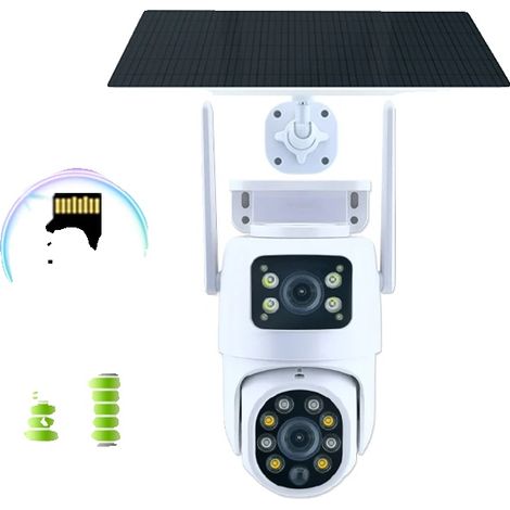Cámara WiFi para exteriores, 4MP HD, diseño resistente al agua, cámara con 64GB (1/2)