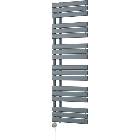 Tristan - Anthracite Electric Towel Rail H1564mm x W500mm 700w Thermostatic (1/3)