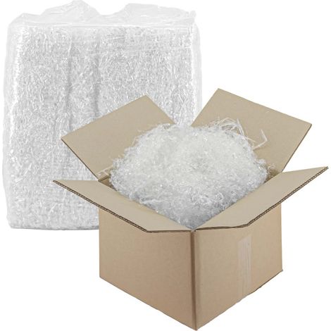 IMBALLAGGI 2000 - Truciolo Polipropilene Trasparente per Imballaggi, Paglia sintetica per Cesti natalizi e per Confezioni Regalo - 2.5 kg - Paglietta decorativa per pacchi