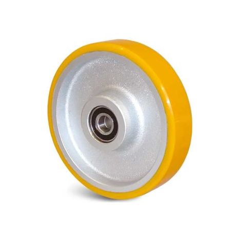 Roue de chariot Pleine Guitel Hervieu Ø 75mm, l. 25mm, Ø alésage 12mm, Roulement à rouleaux, 160kg max ( Prix pour 1 )