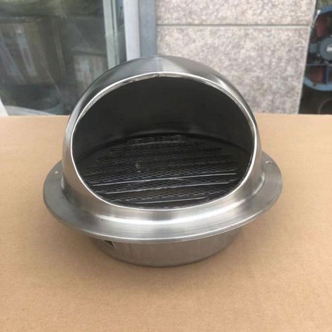Grille ventilation 120mm inox, moustiquaire, protège façade, empêche entrée air froid Label AERATEUR (1/3)