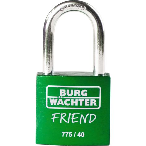 Burg Wächter 39451 Vorhängeschloss 40.00 mm verschieden schließend Grün Schlüsselschloss