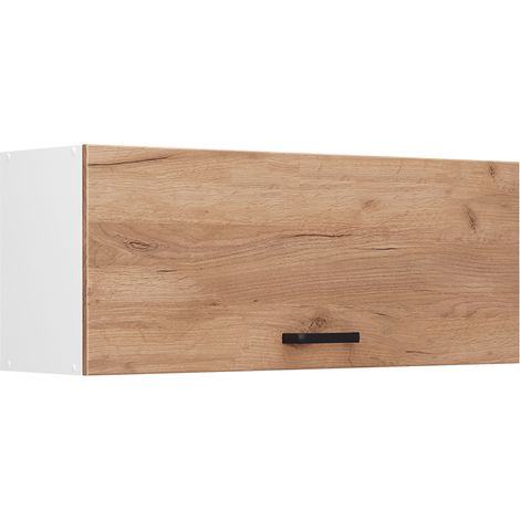 Pensile da cucina R-Line, Rovere dorato/Bianco, 100 cm Piatto, Vicco (1/5)