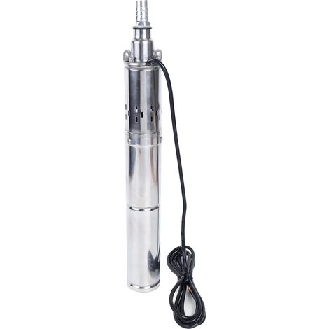 Pompe à eau solaire, conception submersible, haute efficacité, 24V, argent, UE (1/2)