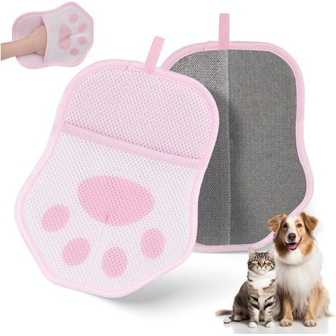 Gant à poils pour chats et chiens, brosse magique électrostatique réutilisable pour l'épilation-AquaForge (1/5)