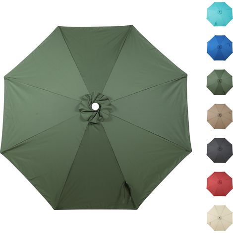 Patio Umbrella Replacement Canopy for 3m 8 Ribs Table Umbrella, Canopy Only-Olive Grove