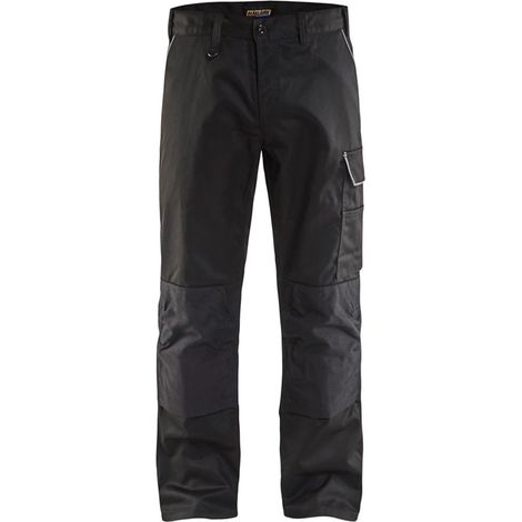 Pantalon de travail à genouillères polycoton Blaklader services Noir / Gris 40 (1/4)
