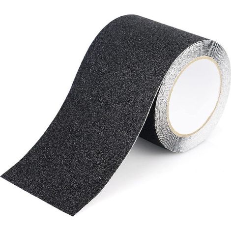 Anti-Rutsch-Klebeband, schwarzes Anti-Rutsch-Klebeband, 10 cm x 5 m, für Treppen, Stufen, starkes Anti-Rutsch-Klebeband