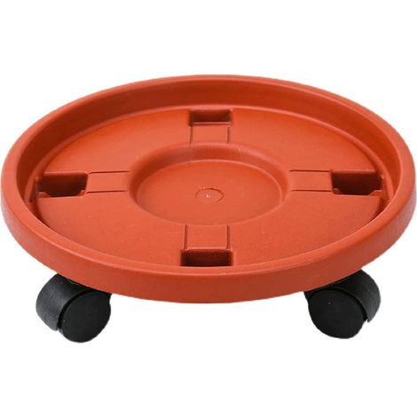 Support à plantes robuste et antirouille avec roulettes, 30 cm (12 pouces), 1 rouleau pour jardinière ronde (1/5)