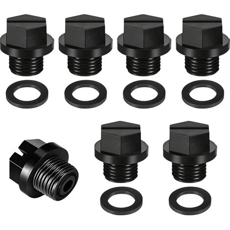 Lot de 6 vis de vidange pour pompe de piscine - Pièces de rechange pour pompe d'eau domestique - Bouchons de vidange Cap Drain - Pompes de piscine - Tamis (1/5)