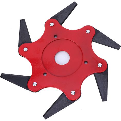 Tête de coupe-bordures extérieure, débroussailleuse, pièces détachées pour tondeuse à gazon, outils de jardinage, 6 lames rouges