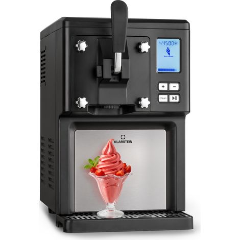 Sorbetière Klarstein 1,5L – Crème glacée en 45 min – Compresseur intégré 250W – Distributeur de glace à l'italienne – Écran LCD