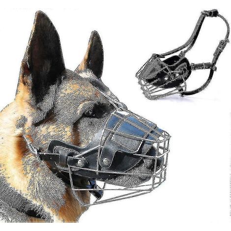 Neuer, hochwertiger, robuster Hundekorb aus Metalldraht für große Hunde wie Bullterrier, bissfest, zum Bellen und Kauen geeignet (L)