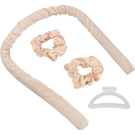 Rouleau de coiffure en mousse à friser, bigoudis sans chaleur, bandeau, outil de coiffure DIY pour la nuit, couleur champagne (1/5)