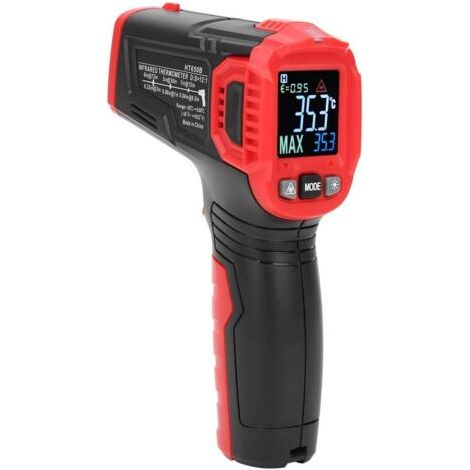 Thermomètre infrarouge HT650B, mesure de température sans contact, affichage LED, -30 °C à 550 °C (1/5)
