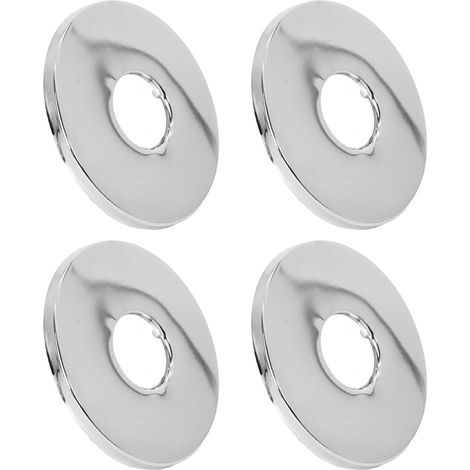 Rosace Mitigeur Douche Acier Inoxydable (3/4) Ø 27 mm x Ø 80 mm x hauteur 5 mm 4pcs, Rosace Robinet, Garniture Pour Robinet De Douche Muraux (4, 80x5mm Argent)