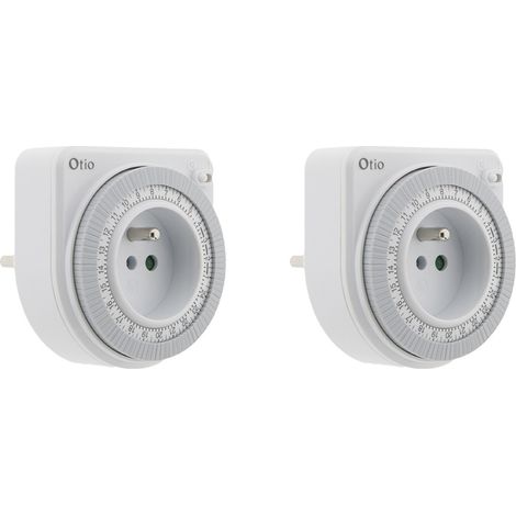 Lot de 2 programmateurs mécaniques - blanc - Otio (1/5)