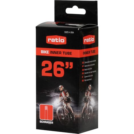 Cámaras recambio bici Ratio - 26”x1.75/2.125. Válvula tipo Schrader (1/3)