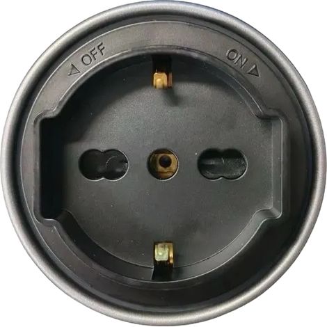 gloca Presa Plug&Play per Binario Elettrico Modulo Intercambiabile (Nero, Presa Schuko)