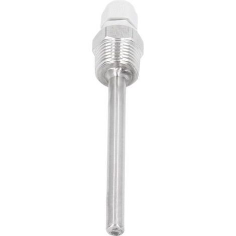 Puits de détection de température en acier inoxydable de 100 mm avec couvercle en plastique ABS, adapté aux sondes de capteurs de température à énergie solaire. (1/5)