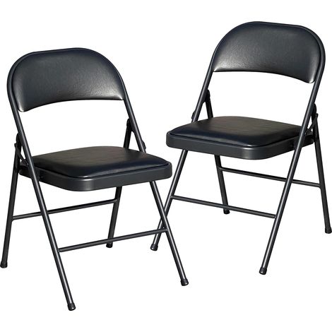 Set of 2 Folding Chairs Padded (1/5)