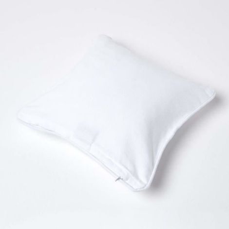 Housse de coussin Uni Blanc, 45 x 45 cm (1/4)