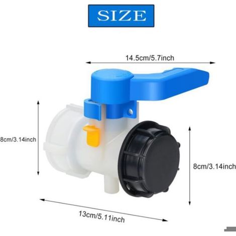 Adaptateur IBC 60mm - MHY® - Vanne cuve 1000l - Étanchéité sans fuite - Compatible réservoirs d'eau et huile