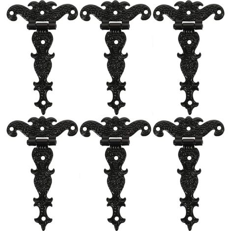 Charnières Rétro En Alliage De Zinc Lot De 6 Pièces Quincaillerie Pour Portail Et Clôture En Bois Pour Fixation Stable Idéales Pour Portes Et Projets De Bricolage (1/5)
