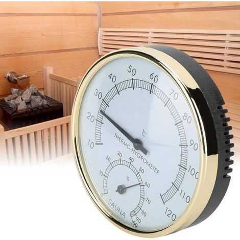 Thermometre Hygrometre - 10 °C à 120 °C - Précision Température ±1 °C - Humidité 0 % à 100 % - Précision ±2 % - Pour Sauna Hammam Salle De Bain - 1 Pièce (1/4)