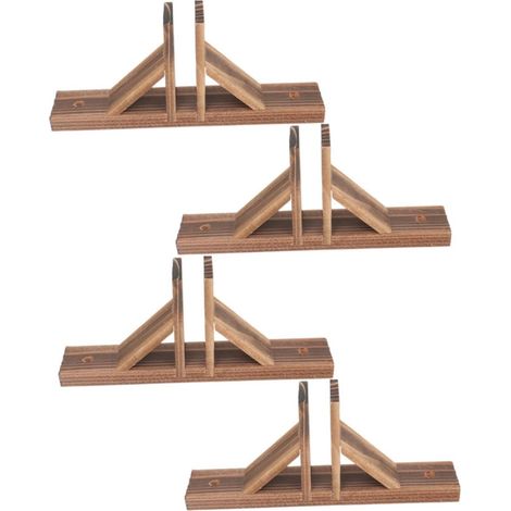 4 pièces Support de Clôture Bois avec Fixation Base Stable pour Jardin et Pelouse Maintien Renforcé pour Petites Palissades et Bordures de Pelouse (1/5)