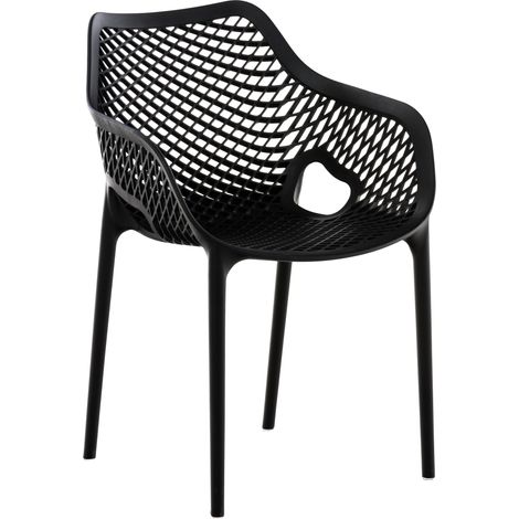 Chaise empilable à air noir (1/5)
