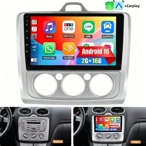 Autoradio Android 16 pouces avec CarPlay et navigation GPS pour Ford Focus MK2 MK II (2004-2011) - 2+16G (1/5)