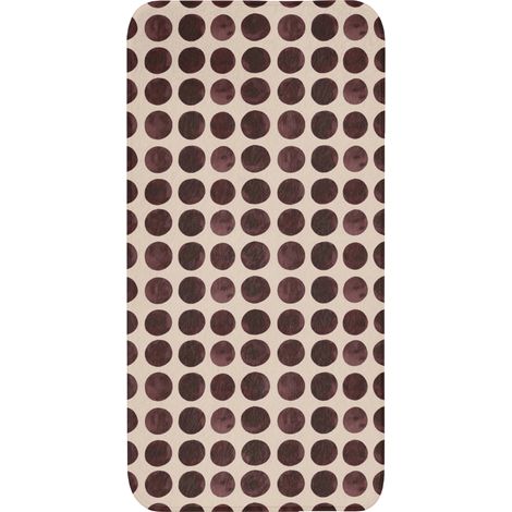 TAPIS DE TOILETTE Pois - Motif - Marron 60x120 cm