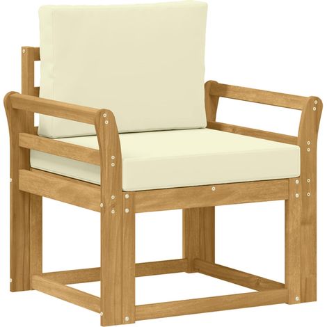 2 Stück Outdoor-Sofagarnitur Polyester Weiß und Creme vidaXL