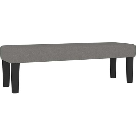 vidaXL Banco de tela gris oscuro 100x30x30 cm (1/2)
