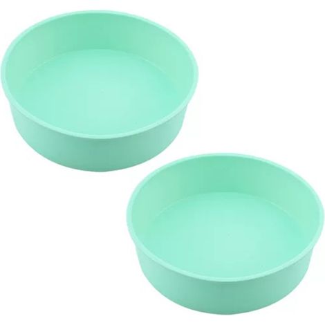 Moule à pain rond en silicone de 20 cm (8 pouces), lot de 2 moules à pâtisserie ronds, antiadhésif, réutilisable, de qualité alimentaire, sans BPA (1/5)