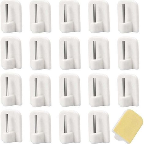 50 selbstklebende Gardinenstangenhaken, Gardinenstangenhalterungen für Badezimmer, Küche, Schlafzimmer (1/5)