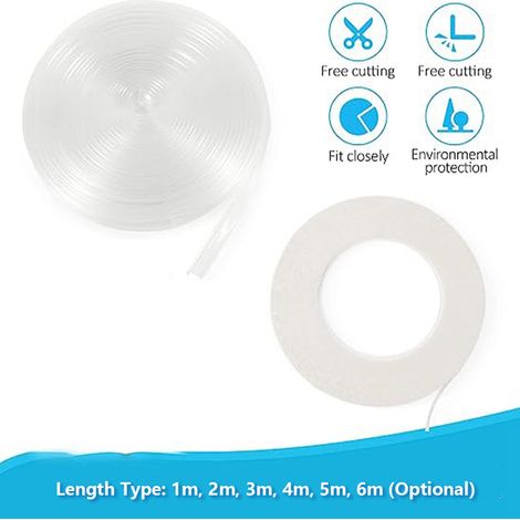 Eckenschutzleiste, Kindersicherung, Möbelkantenschutzleiste, weiches, transparentes PVC, 3 m (1/4)
