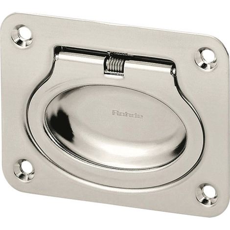 Rohde EE-01.R075.39 Poignée rabattable pour vis à tête fraisée argent (L x l x H) 75 x 10 x 58 mm 1 (1/2)