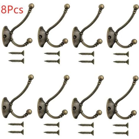 Lot de 10 crochets rétro pour manteau, chapeau, porte-serviette, organisateur mural pour la maison, décoration robuste