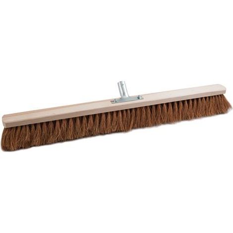 Besen Kokos Länge 800 mm mit Metallstielhalter Flachholz (1/2)