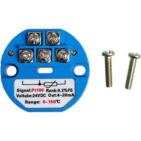 Capteur transmetteur de température Pt100, plage de mesure 0-150℃, sortie 4-20mA, précision du module 0,2%. (1/5)
